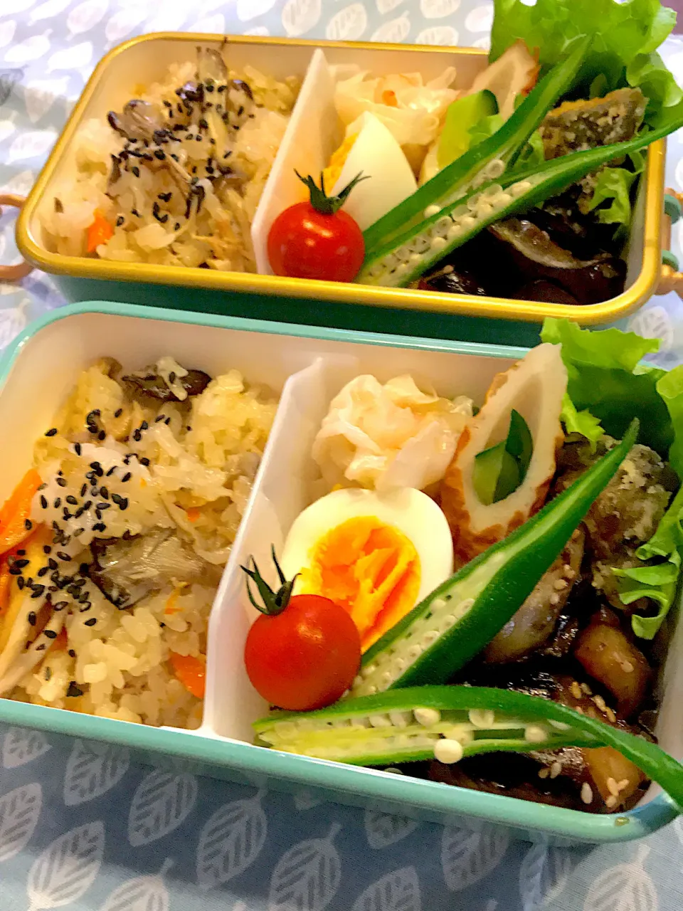 2021.7.19  ＊今日のお弁当＊カレー味の鯖の竜田揚げ＆きのこたっぷり炊き込みご飯＊|rinrin*mama*さん