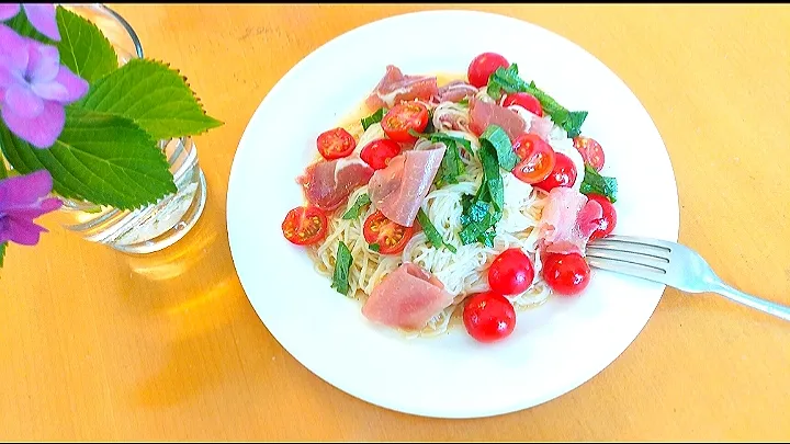 💕素麺で冷製カッペリーニ風💕|yuiママさん