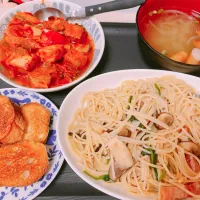 キノコとほうれん草の和風パスタ|ゆおさん