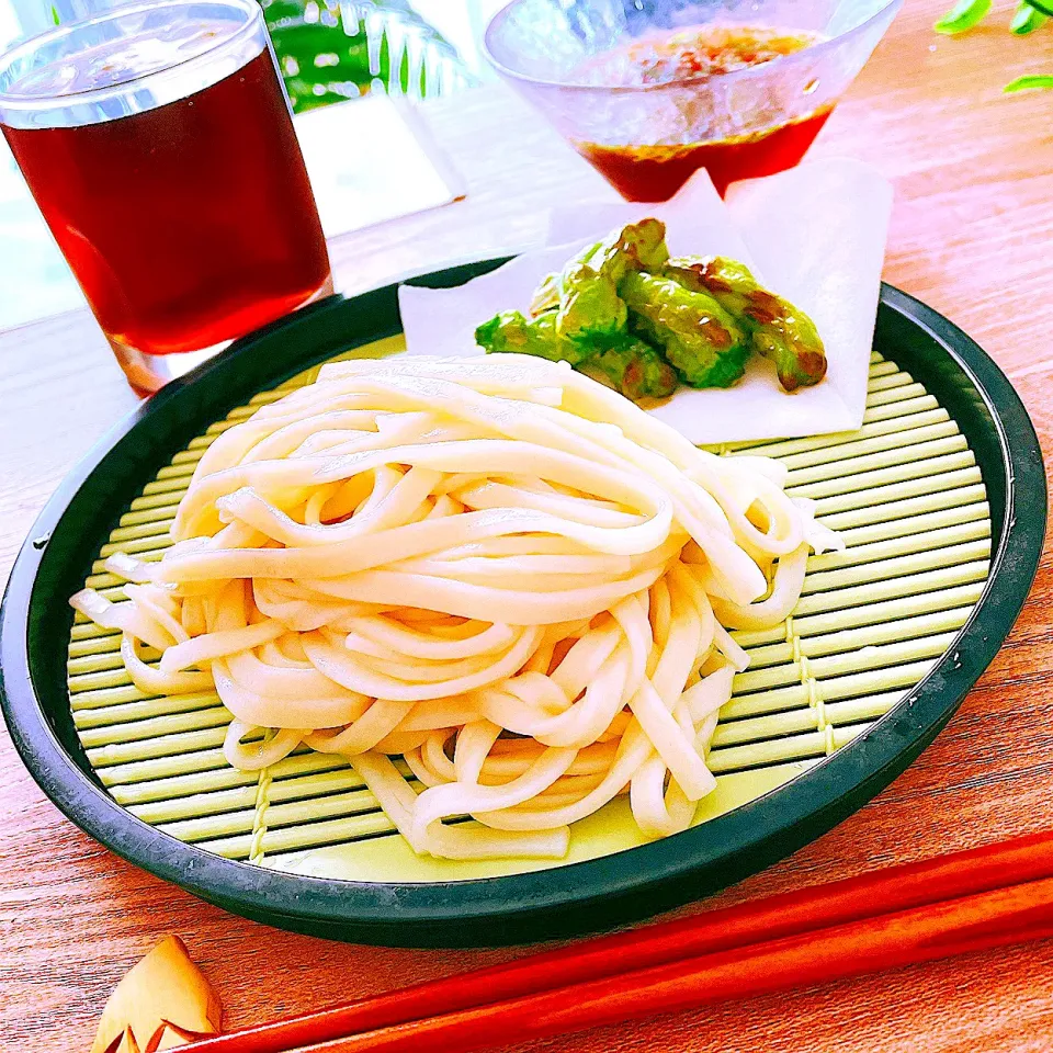 見た目涼しく　❄️冷やし稲庭ざるうどん❄️😋|Sの食卓さん