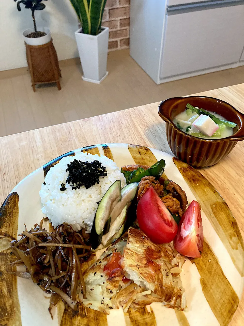 旦那さんお弁当オカズでmyランチプレート7/20😋|さくたえさん