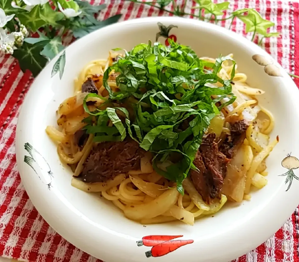 いわしとしその和風パスタ🍝|小豆🌼さん