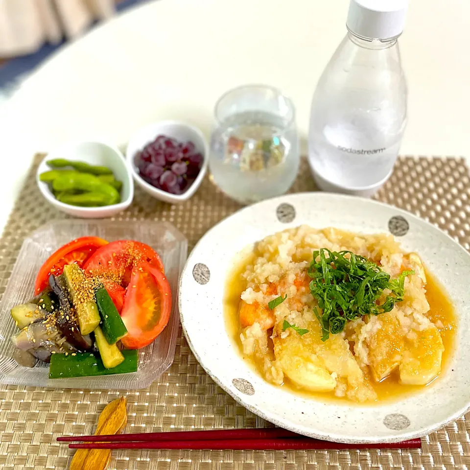 7/20晩ご飯：鮭と長芋のみぞれ煮|ななみんさん