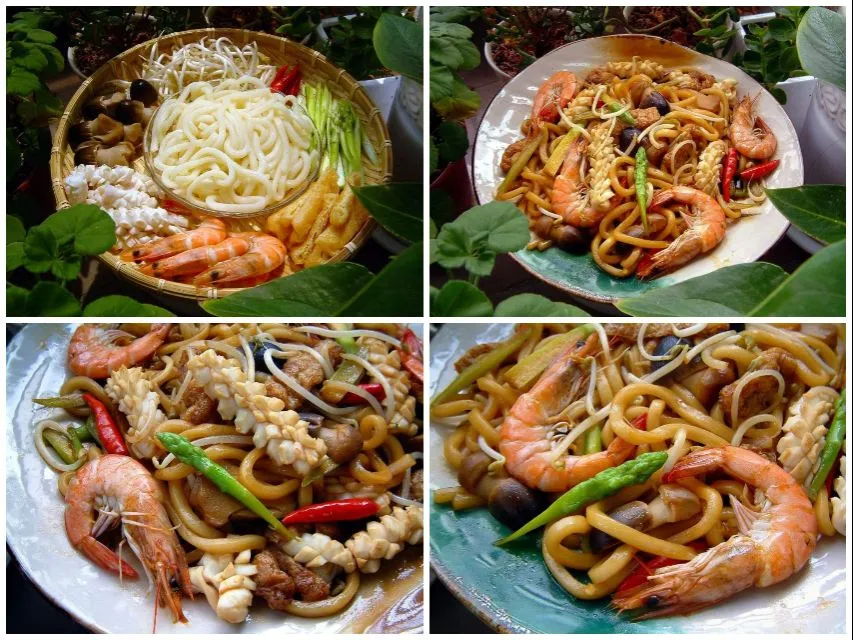 stir-fried udon with seafood|steven z.y.さん