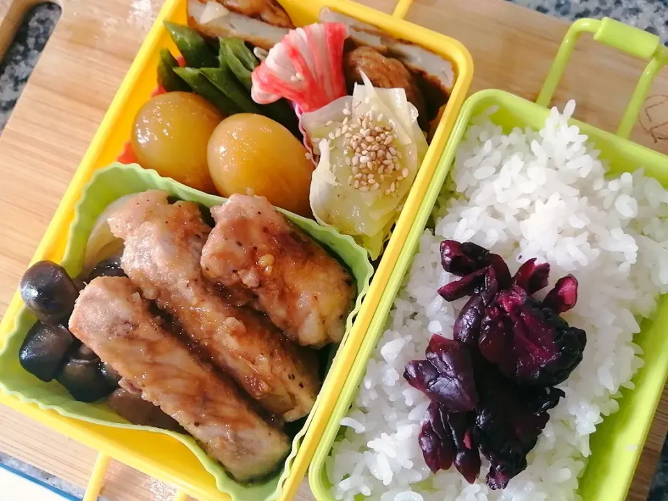 今日の旦那弁当(o^－^o)
メインはトンテキ|あぁちゃんさん