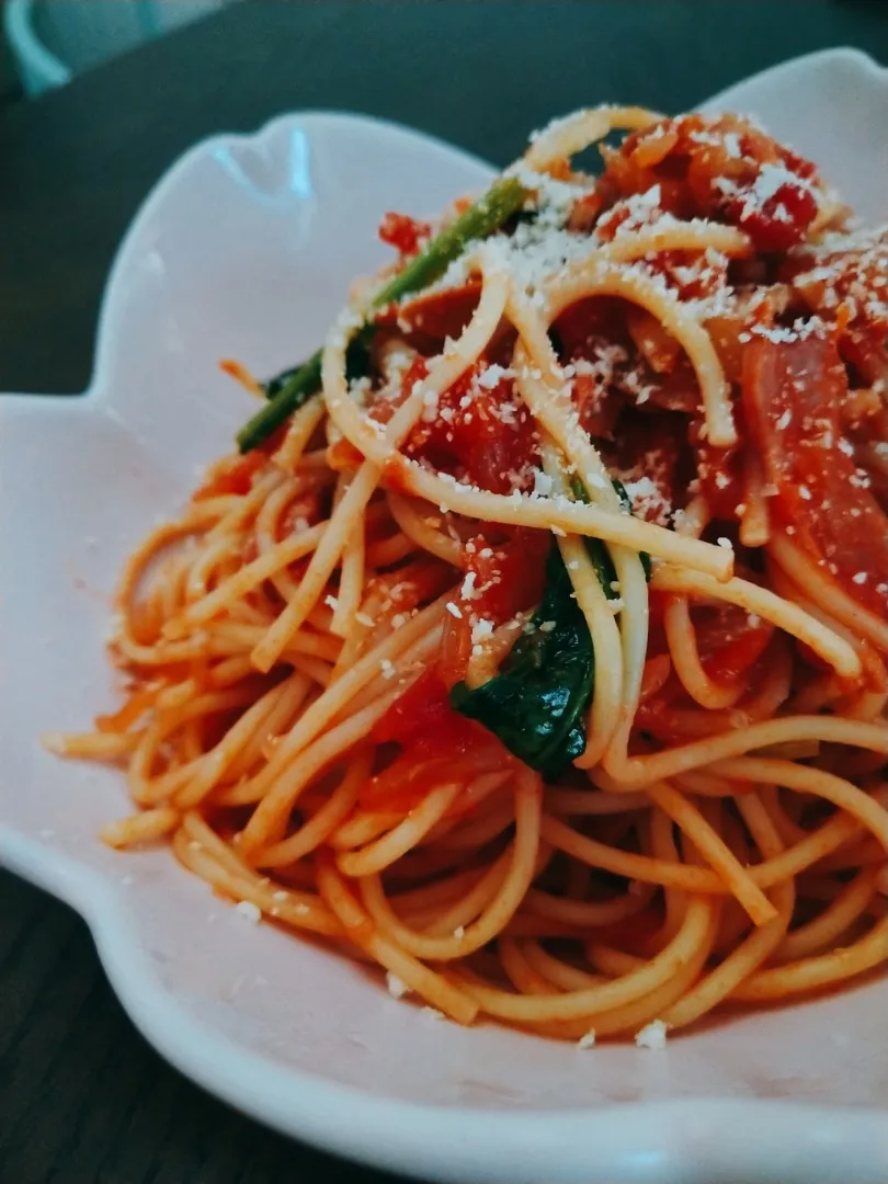 ツナのトマトソースパスタ🍅|じょうさん