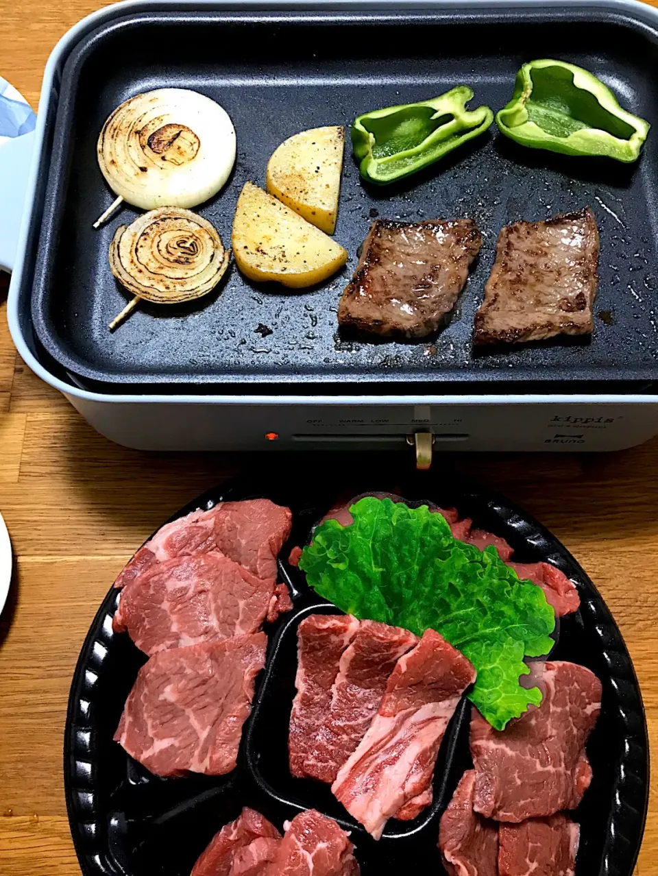 Snapdishの料理写真:おうち焼き肉〜٩(ˊᗜˋ*)و|morimi32さん