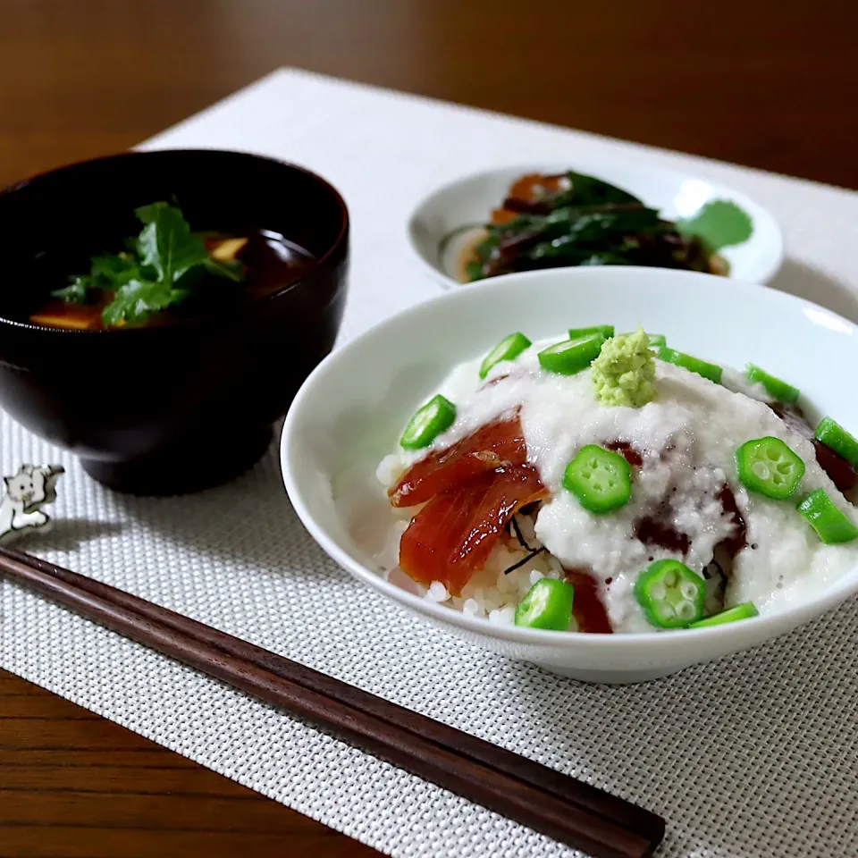 鮪やまかけ丼セット|かおるさん