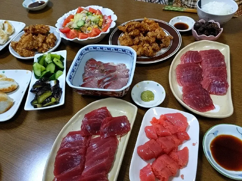 Snapdishの料理写真:孫が遊びに来る日にお義母さんが張り切って作ったごはん✨|こむぎさん