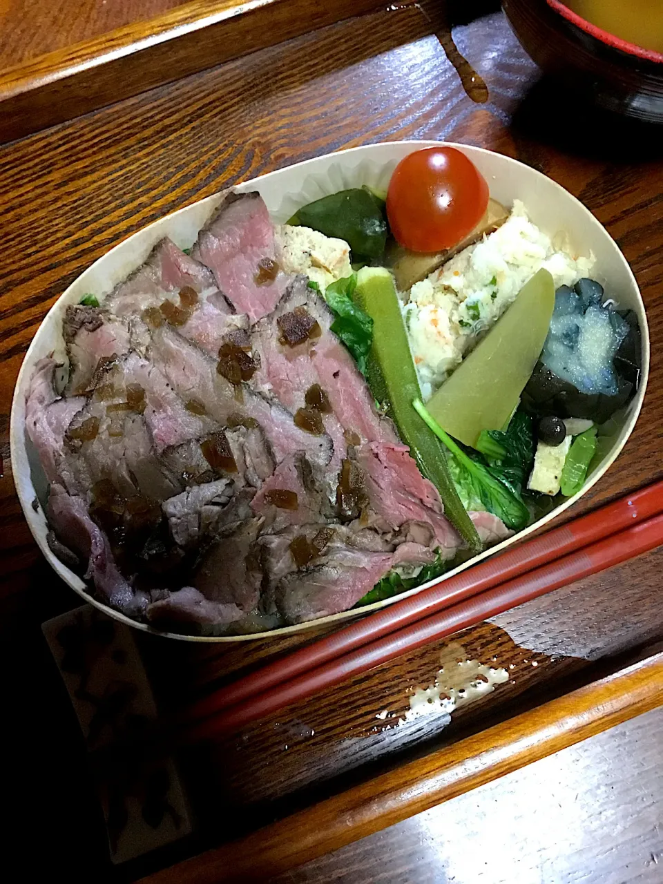 Snapdishの料理写真:ローストビーフ弁当|クロネコさん