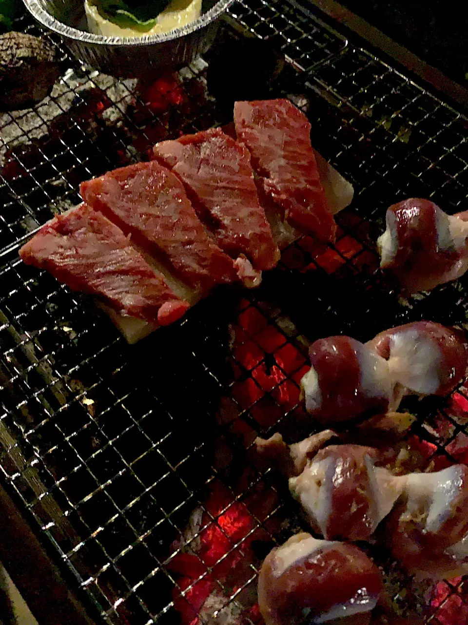 お家でBBQ、岩塩プレート　ミスジ肉|心に七つの傷の男さん