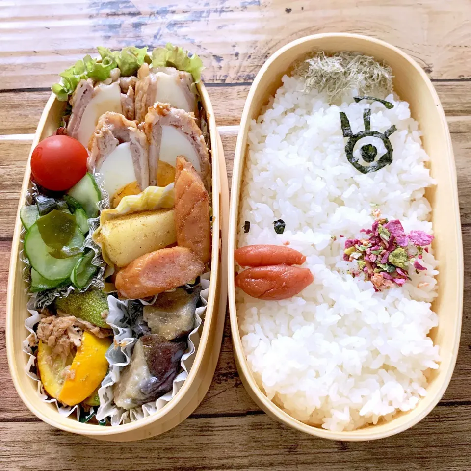 Snapdishの料理写真:息子顔弁当|miyukiさん