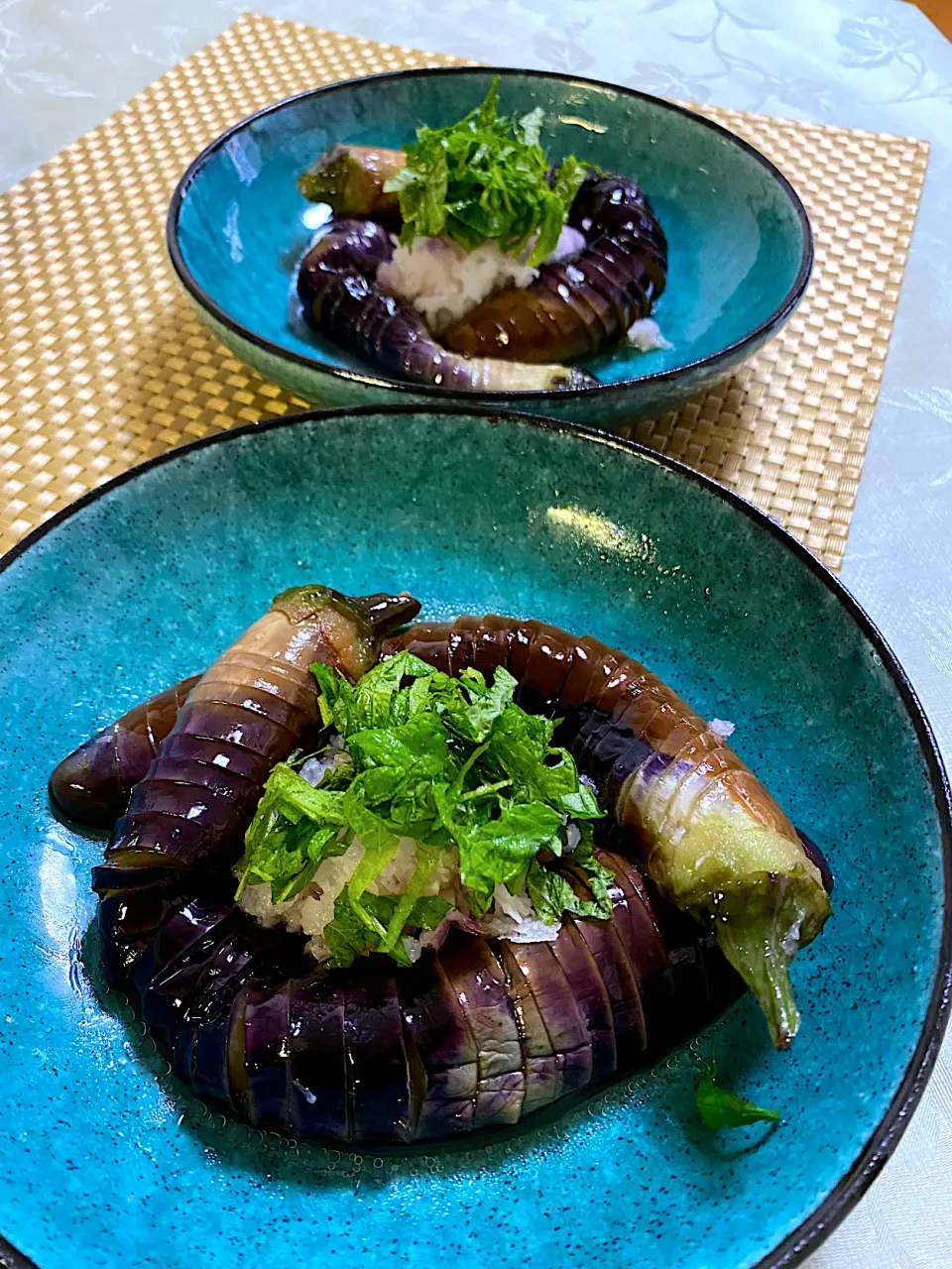 ひとみんΨ(*´∀｀)Ψさんの料理 🐍蛇腹なす🍆の揚げ浸し🍻|ぽっちさん