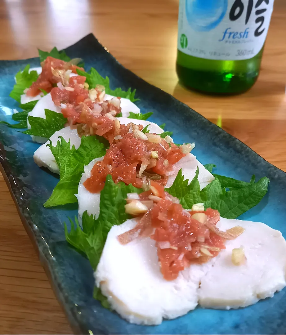 古尾谷りかこさんの料理 鶏ハムの梅みょうがソース|ナオミさん