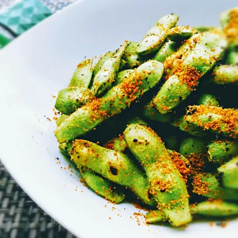 「味付カレーパウダー　ジャワカレー味」を使ってみたSnapdishの料理・レシピ写真:指まで美味しい💚ジャワ焼き枝豆～♪ヽ(〃´∀｀〃)ﾉｶﾝﾀﾝｳﾏｳﾏ👍