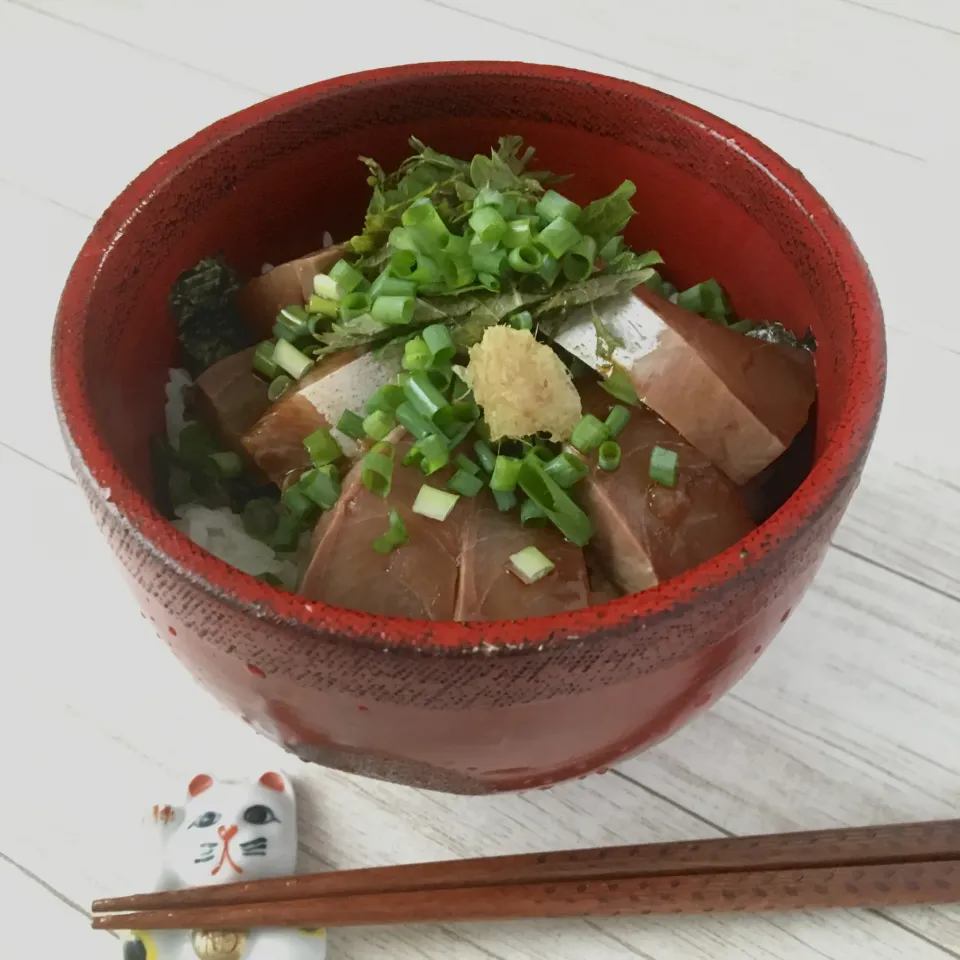 イナダの漬け丼 ごま油風味|はるさん