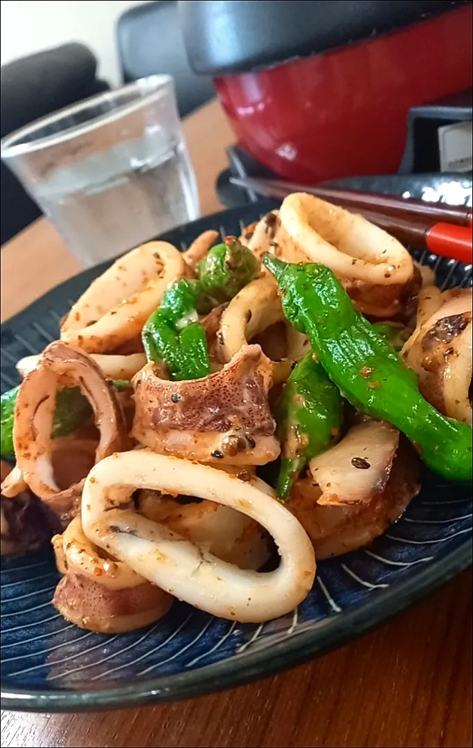 ｲｶのﾏﾖ七味炒め|まりおさん