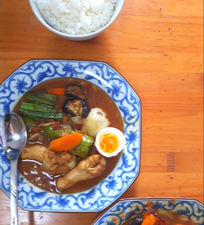 夏野菜とチキンのスープカレー|たんごたんごさん