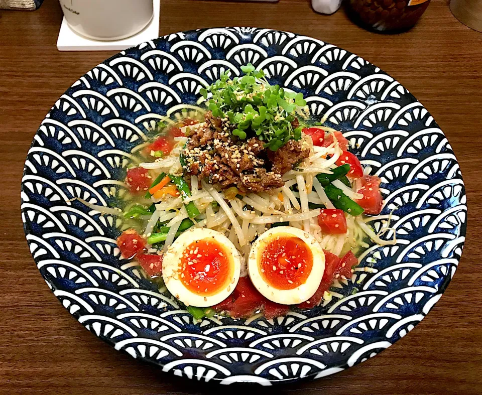 Snapdishの料理写真:サッポロ一番冷やし塩ラーメンアレンジ♪|つばりん亭さん