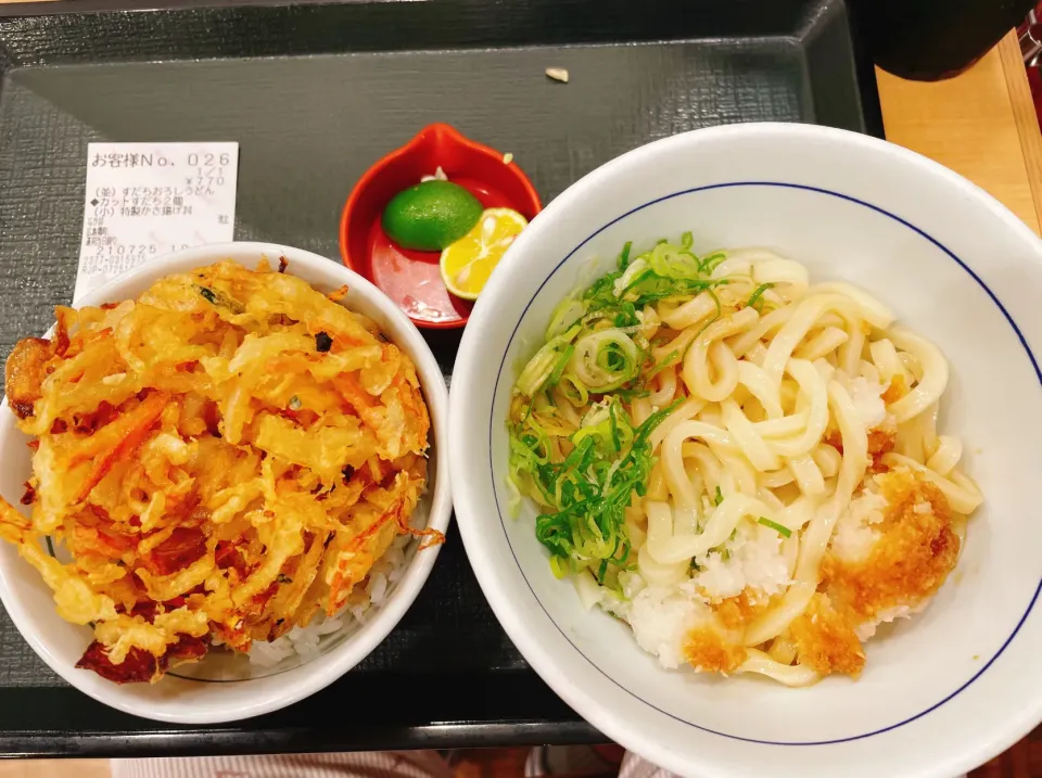 すだちうどん&かき揚げ丼（小）|コージ💫さん