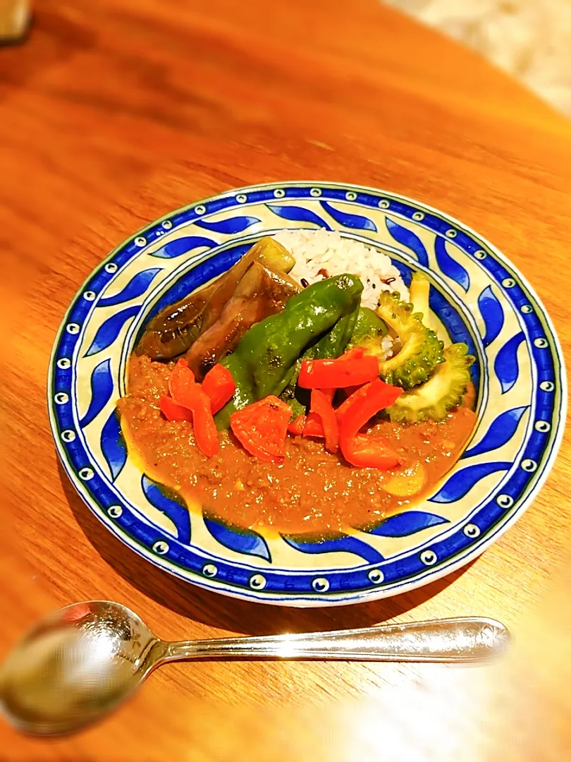 お庭で出来た 夏野菜のキーマカレー|Ikuyo Hasegawaさん