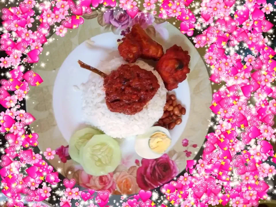 Nasi lemak ayam goreng|Nageswary Sivanathanさん