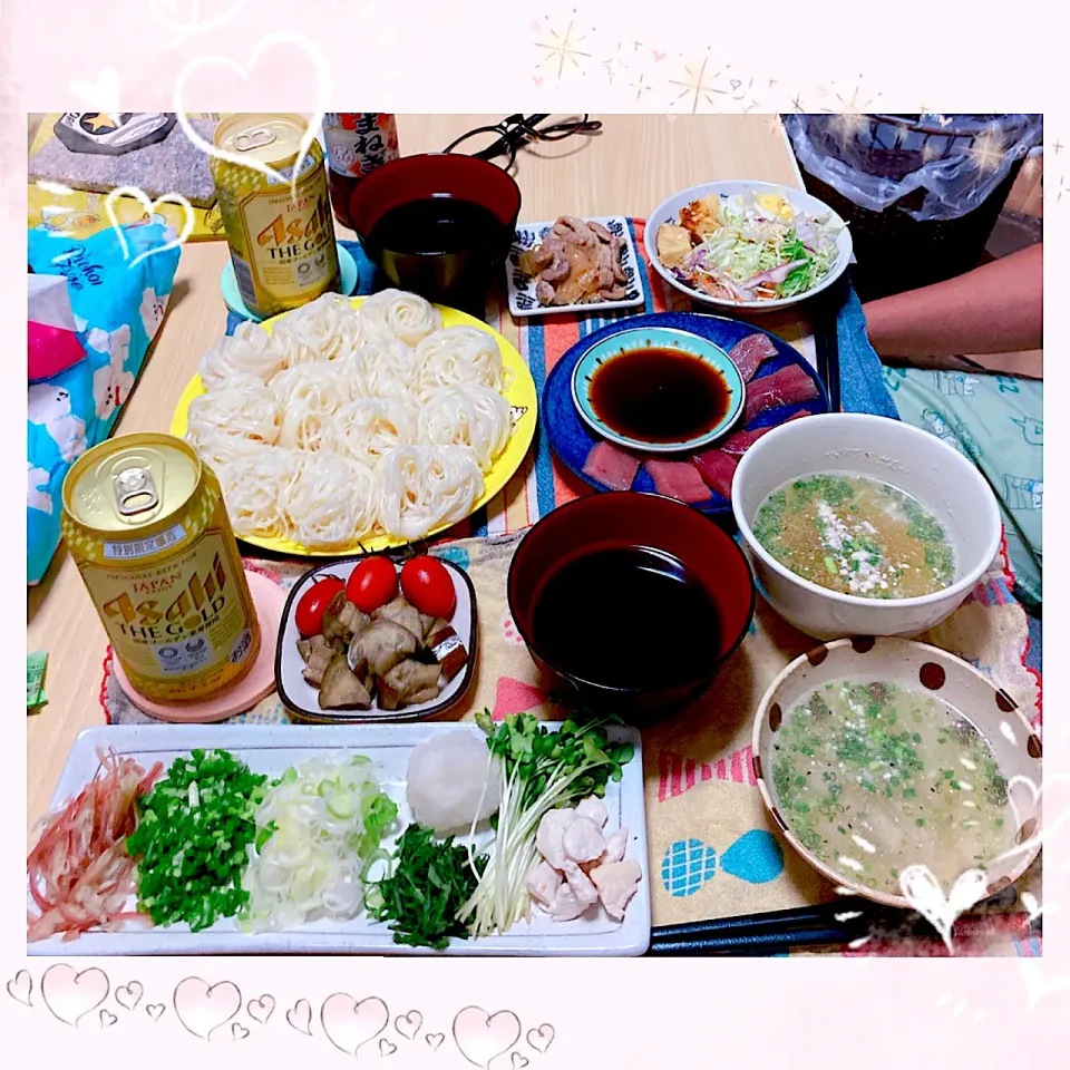 Snapdishの料理写真:７／２５ ｓｕｎ 晩ごはん🍴＊○°|rinaronarさん