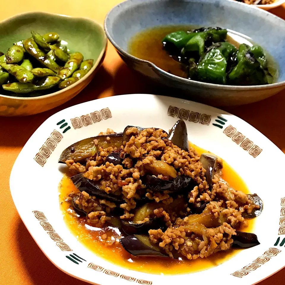 豚ひき肉と茄子の味噌炒め|ゼニコさん