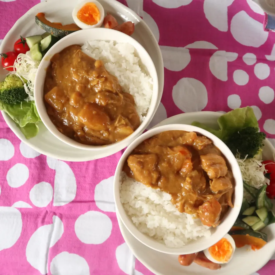 高校生男子＆中学生男子夏休み置きランチ🍱カレー🍛|なかじー。さん