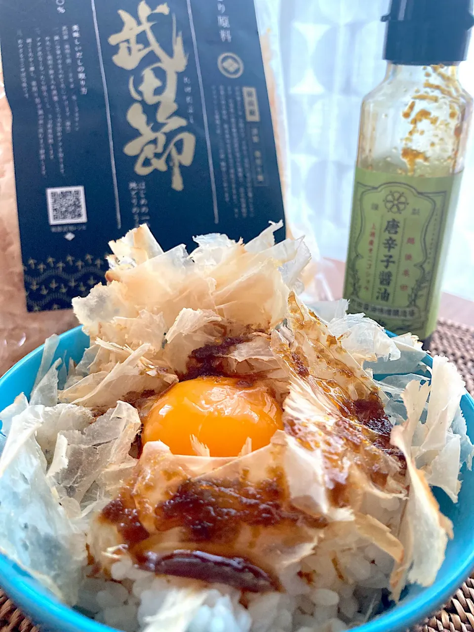 親子丼⁉️武田節TKG唐辛子醤油🫑😋🍚🥚💕✨|アイさん