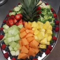 Snapdishの料理写真:Fruit Cheese & Veggie Platter|Chef Melissaさん