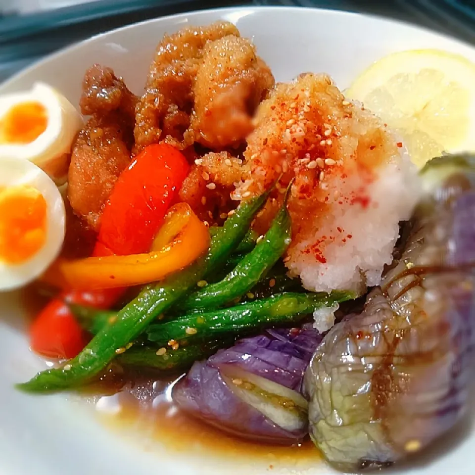 鶏もも肉と茄子のおろし和え～♪♪|砂糖味屋キッチンさん