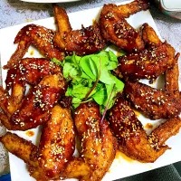 Snapdishの料理写真:Yangnyeom chicken wings (Spicy Korean Fried Chicken)|MJ🇵🇭🇯🇵さん