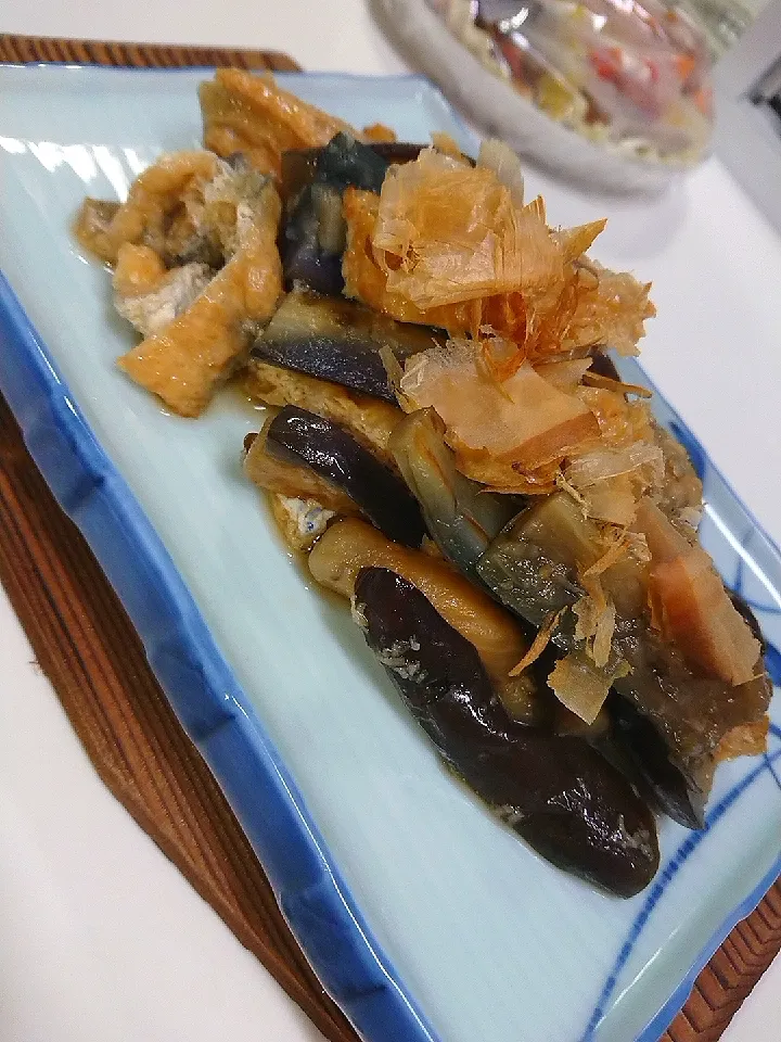 ナスと油揚げの生姜煮浸し|食事メモメモさん