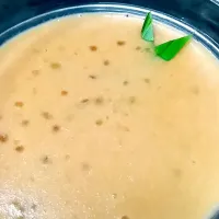 sweet mung bean palm sugar with coconut milk porridge(bubur kacang hijau gula melaka)|ARJUNさん