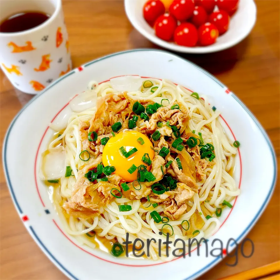 Snapdishの料理写真:肉ぶっかけうどん|teritamagoさん