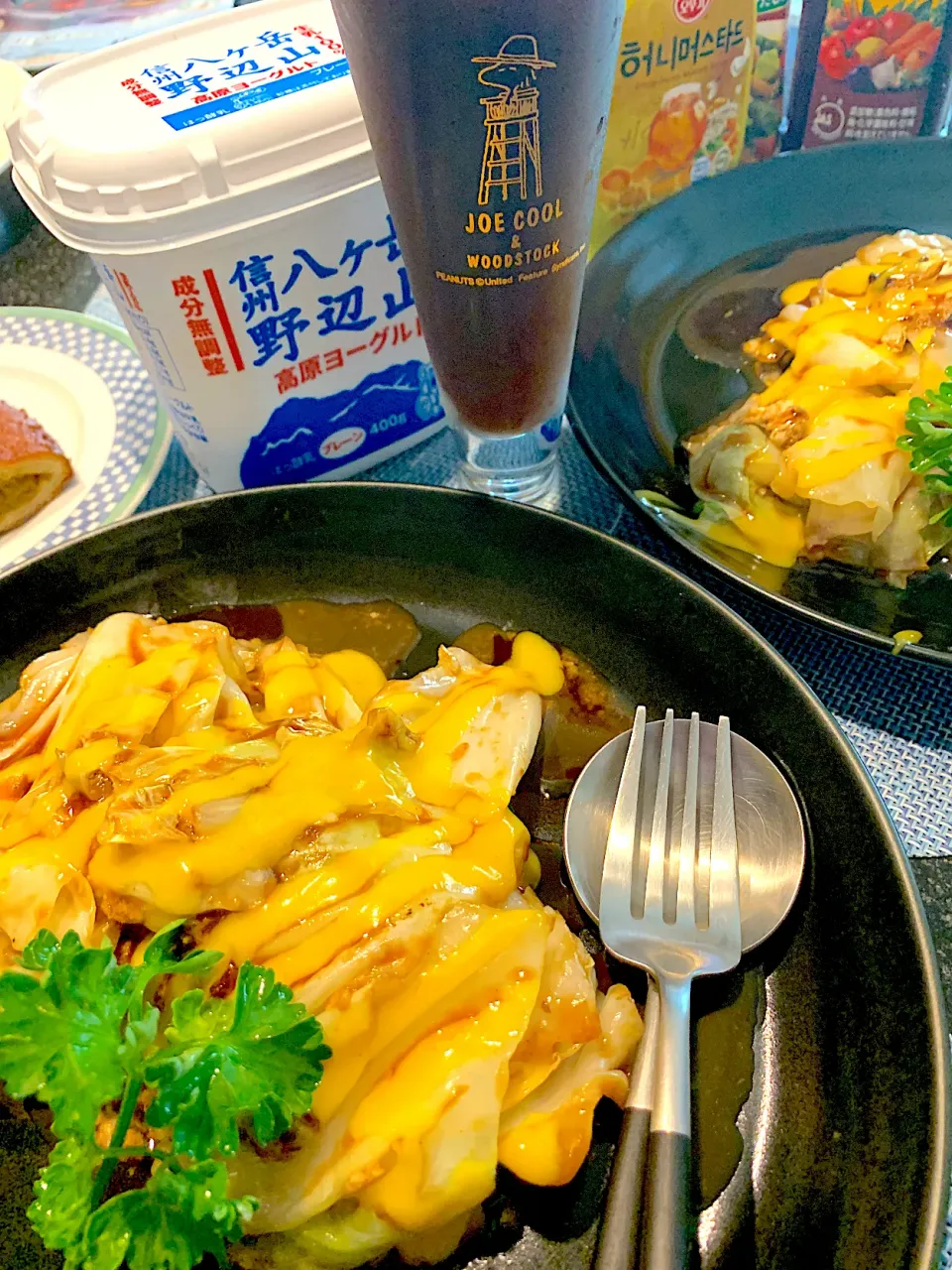 Snapdishの料理写真:キャベツと卵のソース焼き|シュトママさん