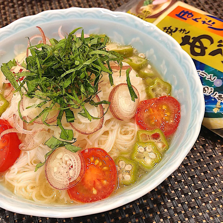 夏みそ汁🎐冷や汁風そうめん|みかんさん