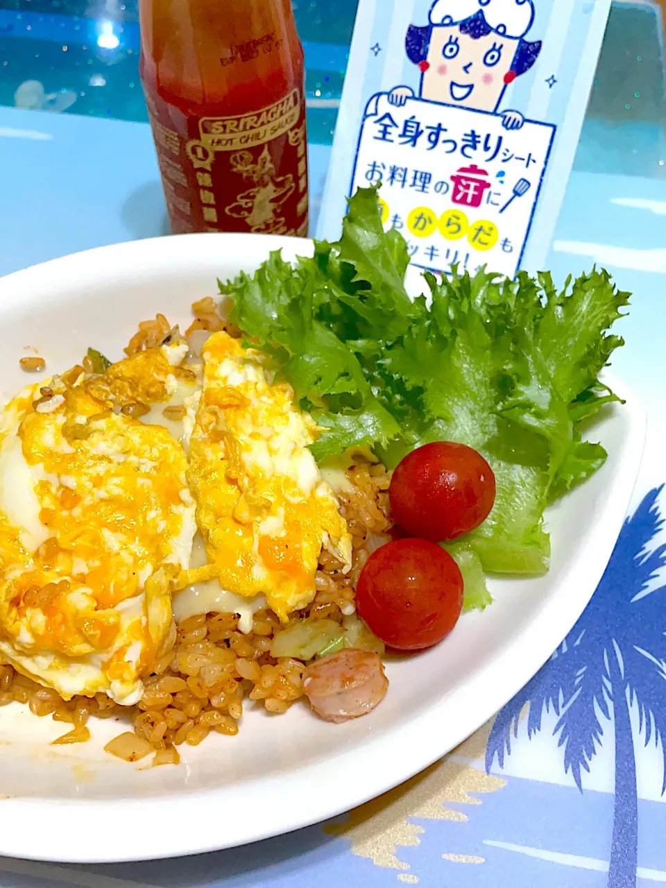 Snapdishの料理写真:シラチャーオムライス|舞さん