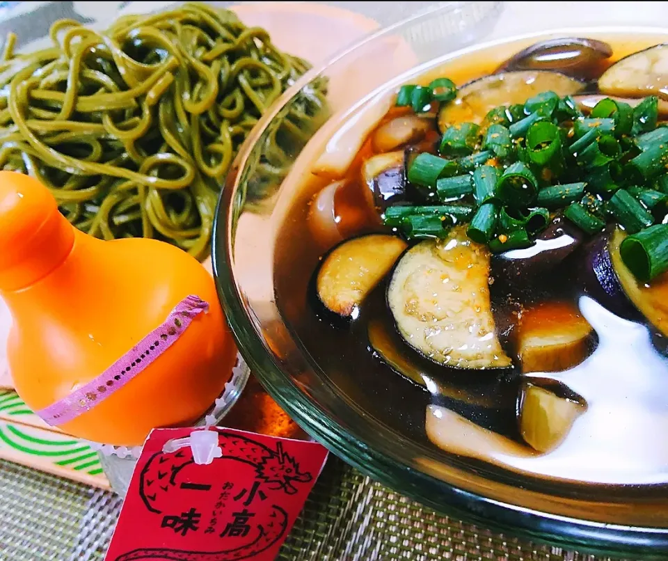 茄子×しめじ 冷やし茶蕎麦|マギーさん