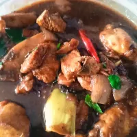 black pepper chicken with Bamboo roots|ARJUNさん