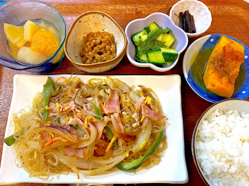 チャプチェ🍽豆板醤が隠し味👅|かおちゃんさん