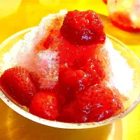 Snapdishの料理写真:自家製生いちごのかき氷🍧