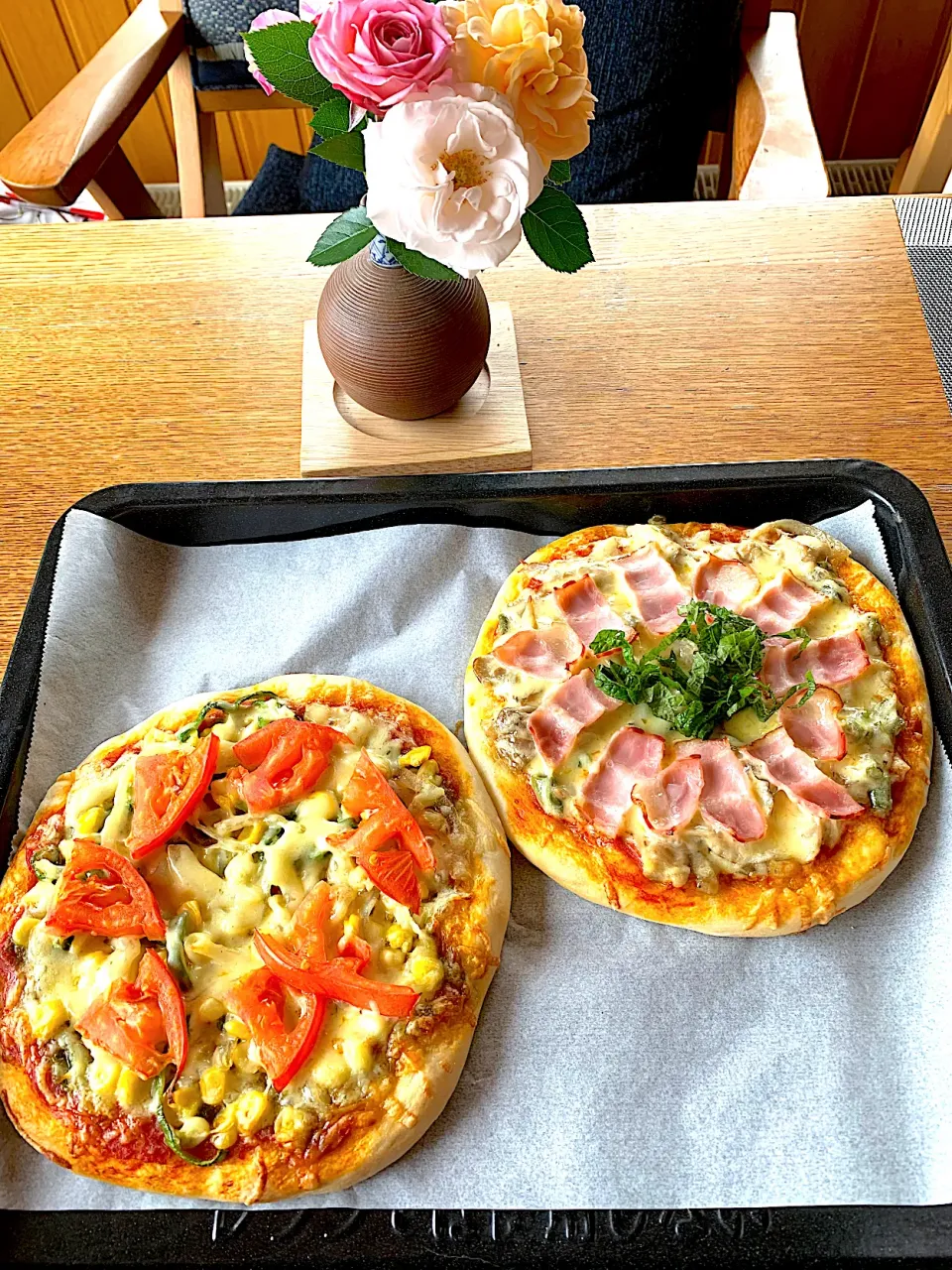 初めてピザ生地🍕から作りました❣️|ことはさん