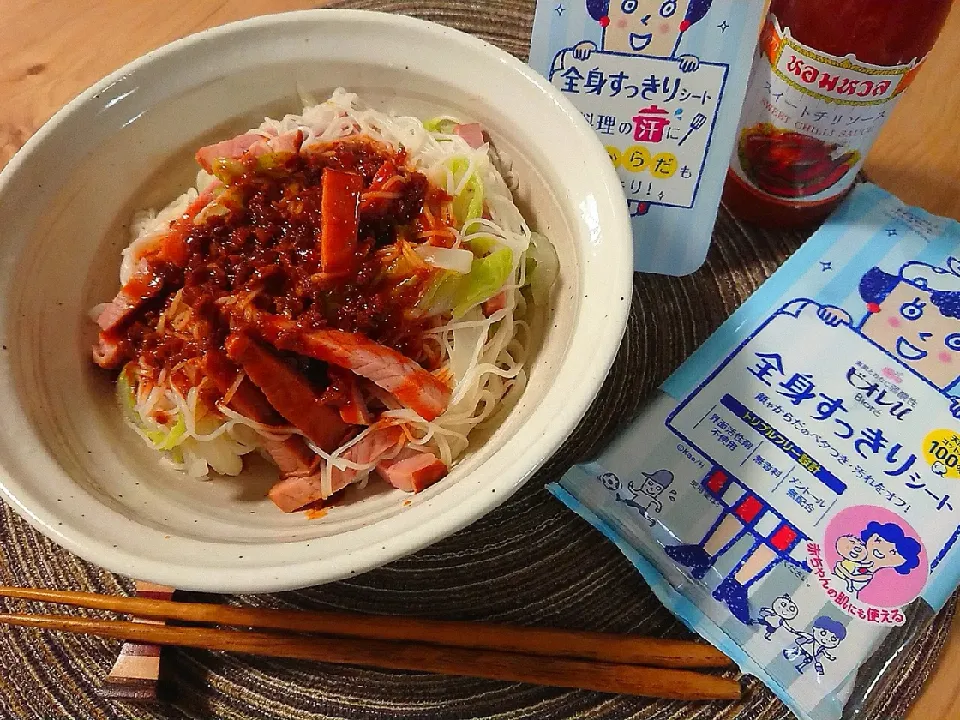 スィートチリソースを使って、素麺のジャージャー麺|A-YA-YA-YAさん