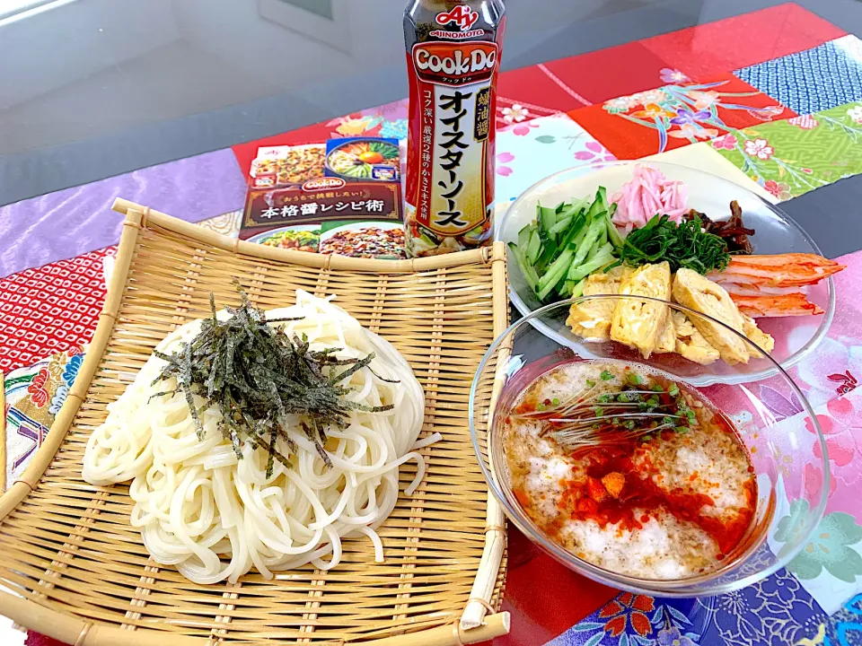 半田麺　オイスターソース入り麺つゆで|プクママさん