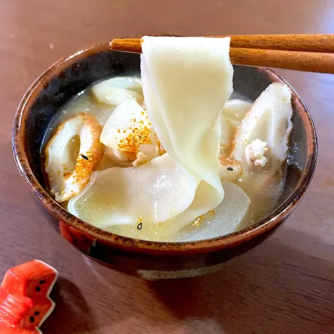 「だし入り 料亭の味 あごだし」を使ってみたSnapdishの料理・レシピ写真:ひもかわうどん