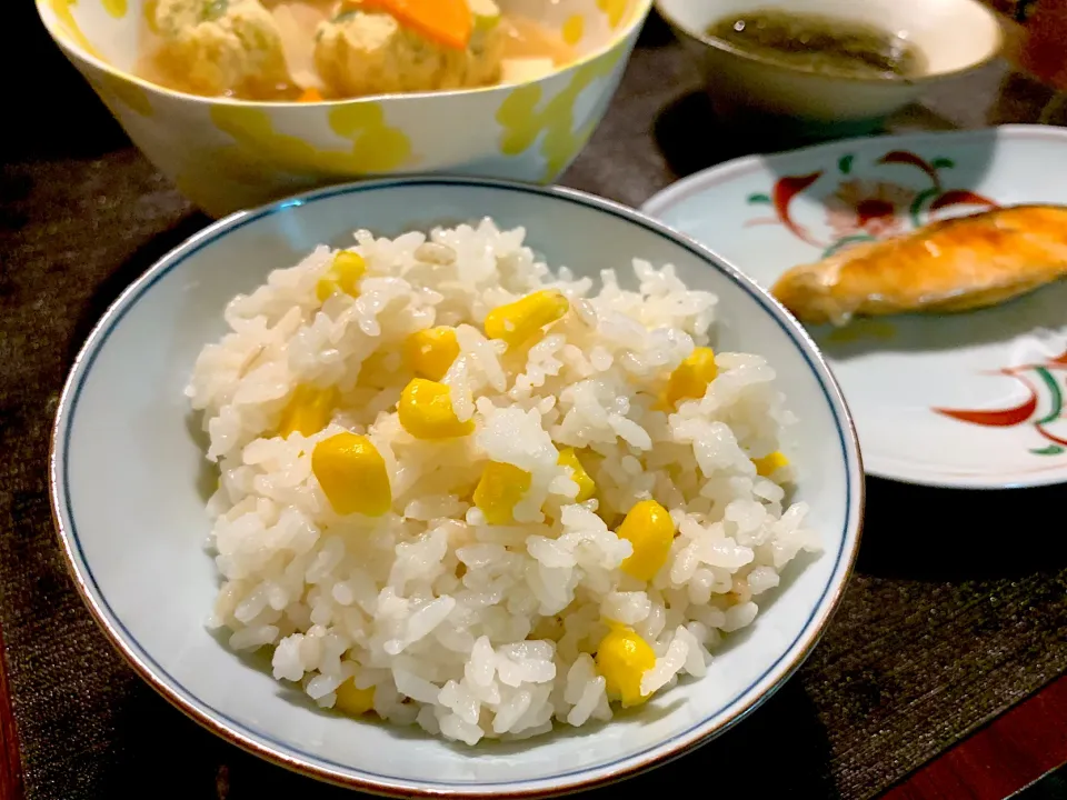 とうもろこしの炊き込みご飯|かなっぺさん