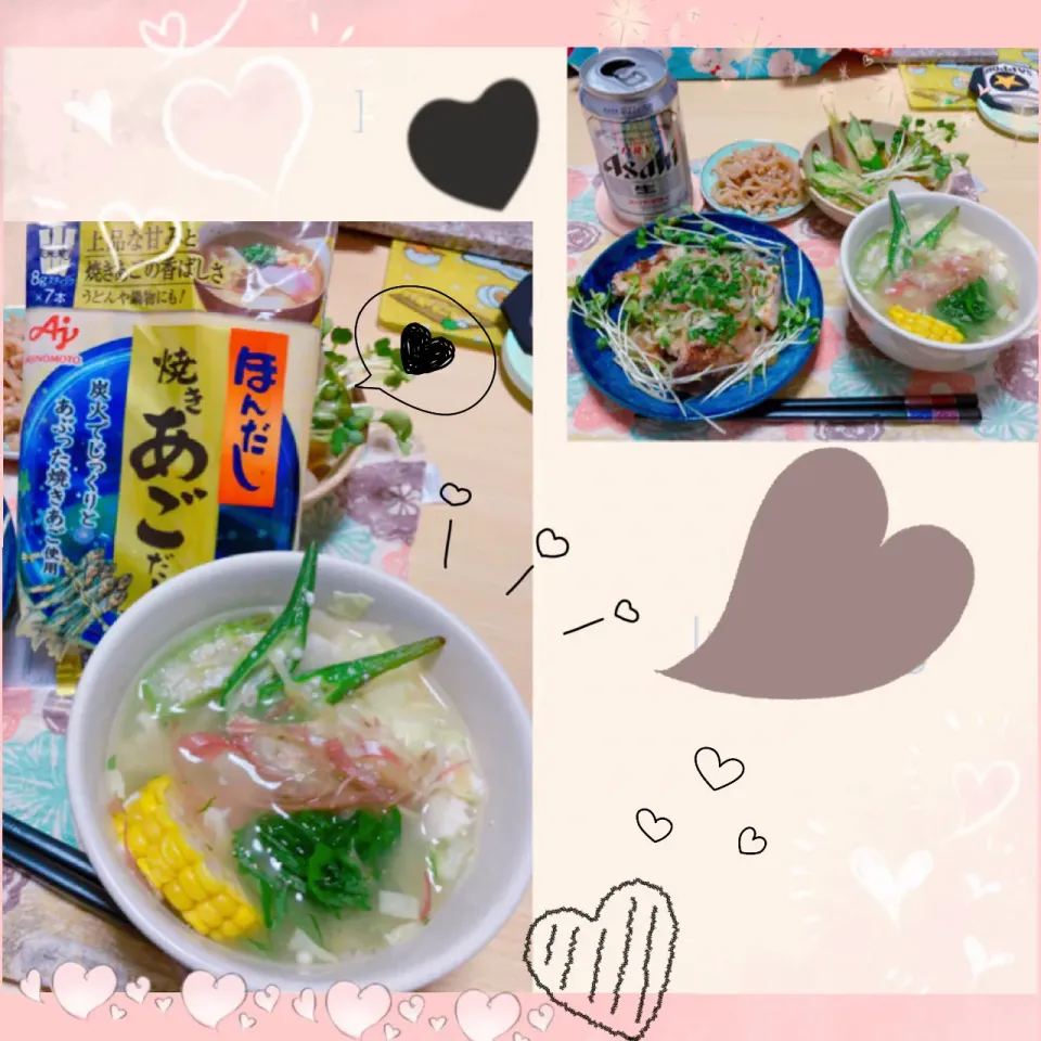 Snapdishの料理写真:７／２９ ｔｈｒ 晩ごはん🍴＊○°|rinaronarさん