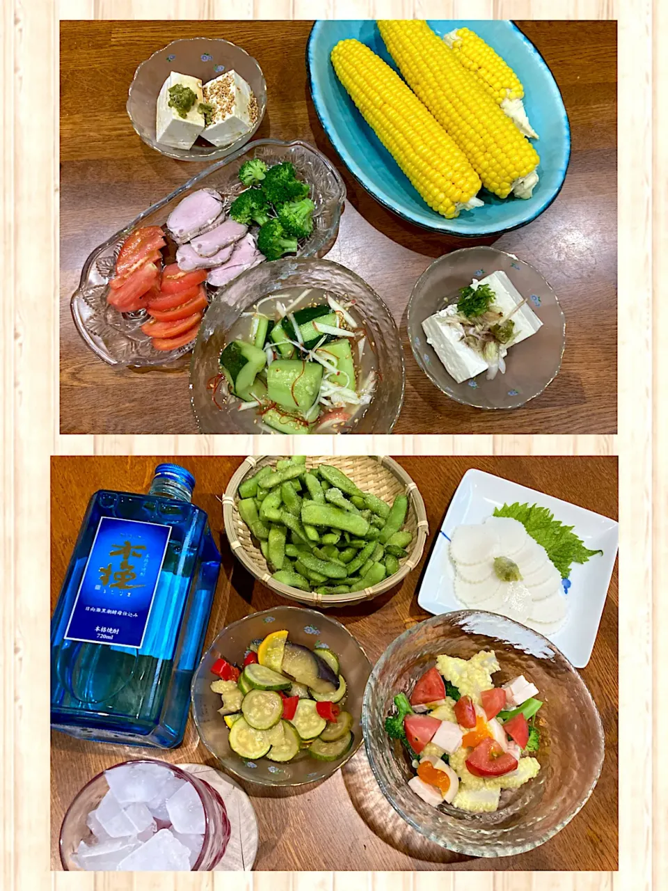 Snapdishの料理写真:夏野菜 食べないと減らない 晩ご飯(笑)|sakuramochiさん